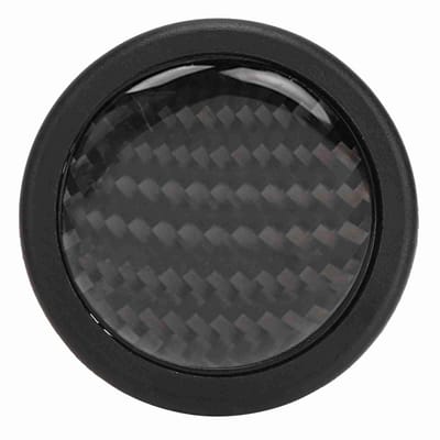 Dailygoods- Stuurwielknop Carbon - Drukknop - 6 Schroeven - Stabiele Prestaties - Eenvoudig te Installeren - Hoge Betrouwbaarheid - Claxonknop