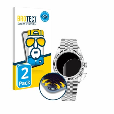 BROTECT - Screenprotector voor Rolex Datejust 36 - Folie Beschermfolie transparant volledig dekking - 2 Stuks
