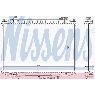 Radiator, motorkoeling NISSENS 68721