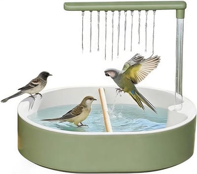 Automatische vogeldouche met kraan voor parkieten, cacadus en kanaries - ideaal voor vogelverzorging en hygiëne