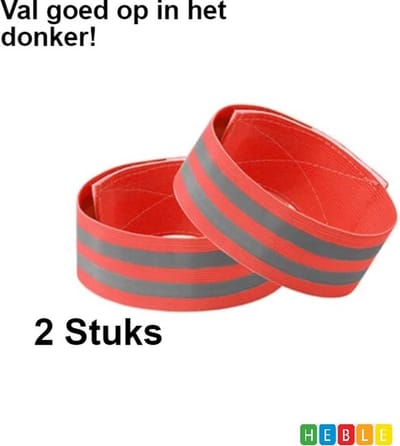 *** 2x Reflecterende Sport Armband - Hardlopen - Veiligheid - Sport - Zichtbaar - van Heble® ***