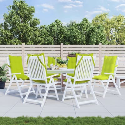 vidaXL - Stoelkussens - 6 - st - hoge - rug - oxford - stof - heldergroen