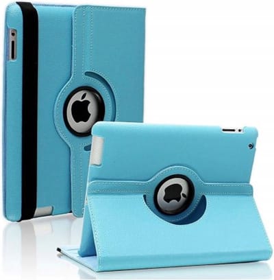 Luxe tablet hoes - geschikt voor Ipad 5e generatie - 9.7 inch - 360 graden draaibare bookcase - Licht blauw