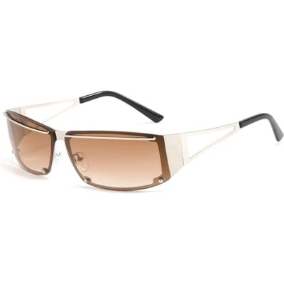 Lunettes de soleil Y2K Carrées Mode Cadre Creux Coupe Bords Personnalité Polyvalentes Lunettes de soleil Femmes Shooting Rue pictures show