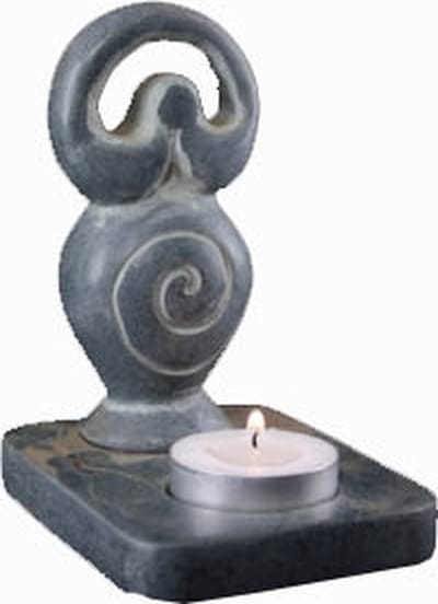 Sfeerlicht zeepsteen waxinelichthouder Godin - 11 cm