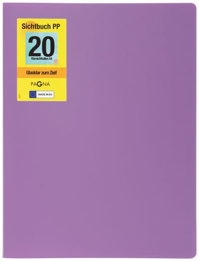 Pagna 21012-12, Project folder, A4, Polypropyleen (PP), Lila, 20 vakken, 1 stuk(s)
