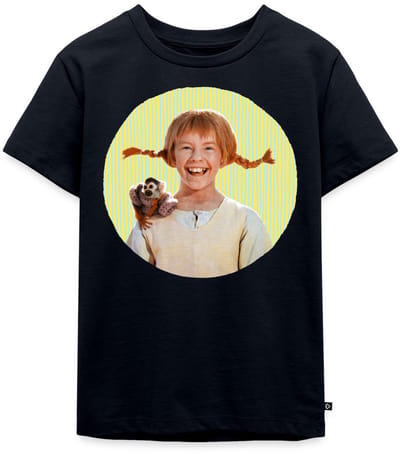 Pippi Langkous Portret Pippi Met Meneer Nilsson Premium T Shirt Kinderen