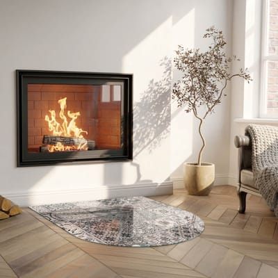 Coloray Vloerplaat Houtkachel - Vloerplaat Openhaard - 100 cm x 100 cm - Houtkachel Accessoires - Zwart Vloerplaat Kachel - Vloerplaat Voor Kachel - Plaat voor Onder Houtkachel - Open Haard Accessoires - Plaat Kachel