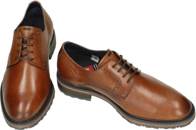Fluchos -Heren - cognac/caramel - geklede lage schoenen - maat 39