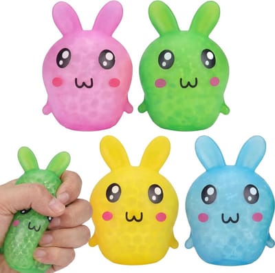 Stressballen in de vorm van paashaas en pluche dieren voor volwassenen, perfect voor feestjes en ontspanning