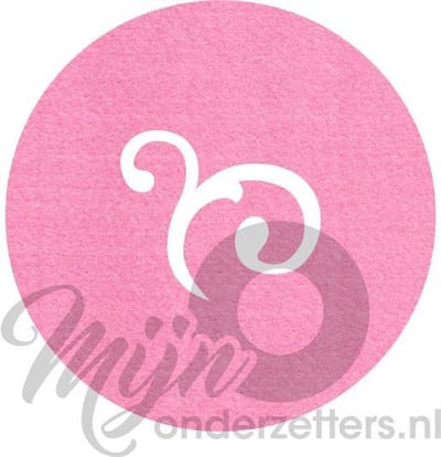 Design shapes 2 vilt onderzetters - Roze - 6 stuks - 10 x 10 cm - Tafeldecoratie - Glas onderzetter - Cadeau - Woondecoratie - Tafelbescherming - Onderzetters voor glazen - Keukenbenodigdheden - Woonaccessoires - Tafelaccessoires