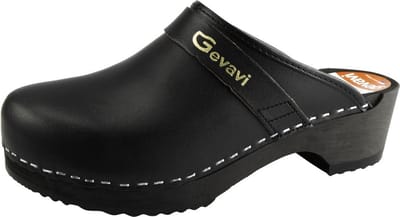 Open Schoenklomp Hout | Zwart | Gevavi  9200 | Maat 46