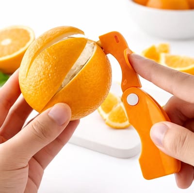 Sinaasappelschiller – Citrus Peeler met Vouwhandvat – Kunststof Sinaasappel & Grapefruit Schiller – Fruit Schilmes Tool – Keukenhulpmiddel voor Citrusvruchten