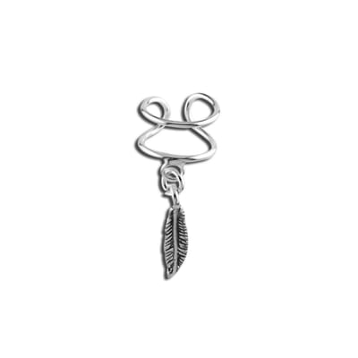WeLoveSilver - zilveren ear cuff - veertje - 925 zilver - hypoallergeen
