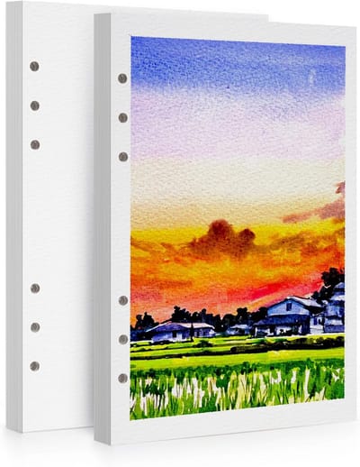 100% Katoen Aquarelpapier A5 Koudgeperst 600g/m² - Set van 2 Pakken