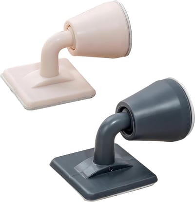 Wandgemonteerde deurstopper set van 2 - Magnetische vanghouder - Halve maan vloerdeurstopper - Thuiskantoor beveiliging