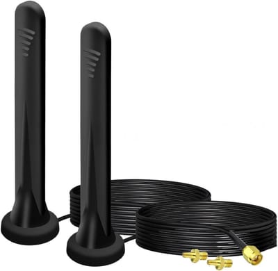 LTE Antenne - Signaalversterker Router - Betere Internetverbinding - 15 dBi Omnidirectioneel - 2 Stuks 3m Kabel - Zwart