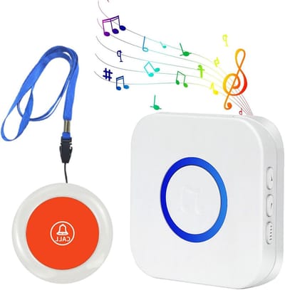 Verzorger draadloze pager, persoonlijke alarmen voor senioren | IP65 waterdichte draadloze pagers voor senioren - Home Alarmsystemen Intelligente oproepknop
