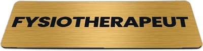 Deurbordje Goud-look met tekst fysiotherapeut - Formaat 150 x 50 mm x 1,6 mm - Zelfklevend | Luxe uitstraling | Geborstelde Gouden toplaag | Gratis Verzending | Decoporta