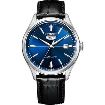 Citizen NH8390-20LC Horloge - Leer - Zwart - Ø 40 mm