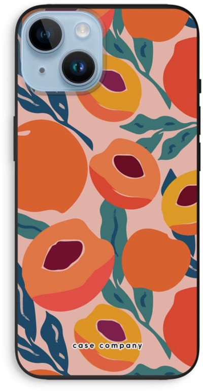 Case Company® - Hoesje geschikt voor iPhone 14 hoesje - Perzik - Biologisch Afbreekbaar Telefoonhoesje - Bescherming alle Kanten en Schermrand