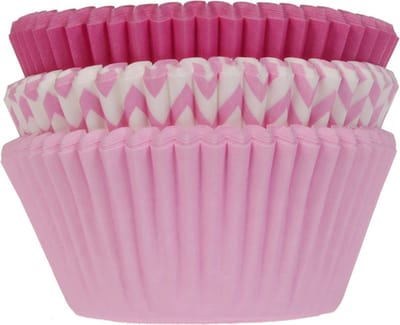 House of Marie Cupcake Vormpjes - Assorti Roze - pk/75 - Baking Cups voor Muffins en Cupcakes