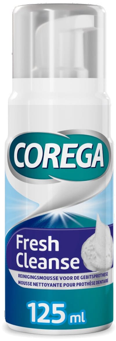 Corega Kunstgebitreiniger Fresh Cleanse Mousse - 12 x 125 ml - Voordeelverpakking