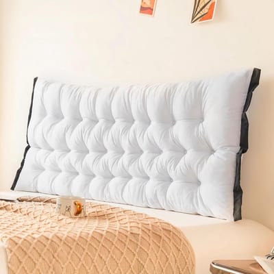 Hoofdbordkussen - Leeskussen bed - Comfortabel lezen - Ergonomisch ontwerp - 180*50cm - Wit