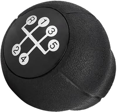 Dailygoods - Handmatige Gear Shift Knop - Schakelknop - Leer - 5 Versnellingen - Universele Adapter - Geschikt voor Opel C en B