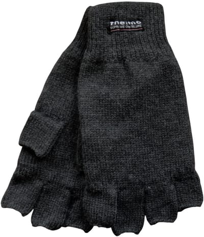 Handschoenen Thermo halve vingers gebreid, fleece binnenkant - XXXL