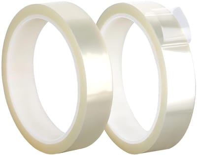 2 Rollen Warmtebestendige Tape, Transparante Lijmtape voor Sublimatie, DIY Creatieve Projecten, 25mm, Hittebestendig en Duurzaam