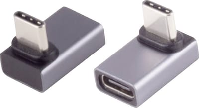 BKL Electronic 10080136 USB-C-adapter, 4.0, 90° hoek boven/onder, Pro Adapter, haaks 1 stuk(s)