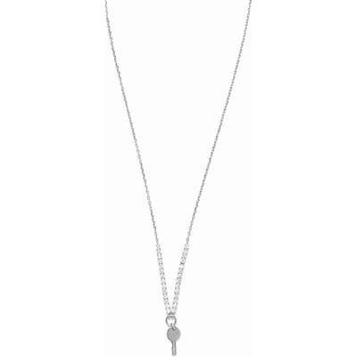 Luxenter Ketting van 925 sterling zilver met glanzende zirkonia, afgewerkt met rhodium - Talya