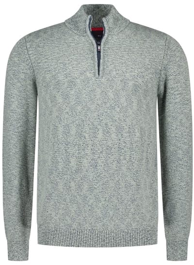 NZA - Groene katoenen half zip trui
