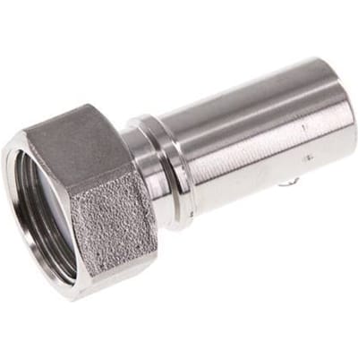 19 mm & G3/4'' RVS 1.4401 Slangpilaar Wartelmoer Vlakke PTFE Afdichting en Veiligheidskraag EN 14420-5 (DIN 2817)