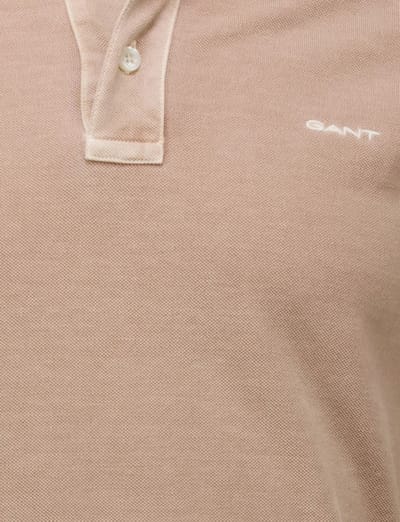Gant poloshirt korte mouw beige