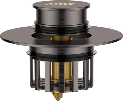 Badstopper Douche Afvoer - Haar Vanger Plug - Badkamer Afvoer Beschermen - Ingebouwde Zeef Opvangt - 6x3cm Gat - Donkergrijs