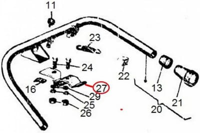 diverse rms-steunen voor scooter piaggio 125 vespa px 1977 tot 1982 176167 links / 176168 rechts nieuw