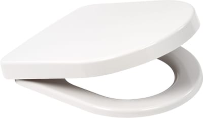 Plieger Milano/Plus-Compact Toiletzitting - D-Vorm WC Bril - Duroplast - Wit - Met Deksel - Softclose - Quick Release - RVS Bevestiging - Geschikt voor Villeroy & boch O.Novo
