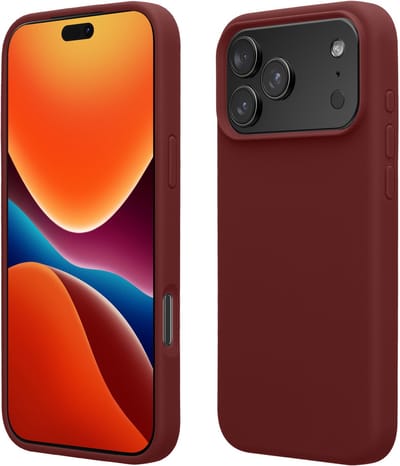 kwmobile telefoonhoesje geschikt voor Apple iPhone 17 Pro - Hoesje met siliconen coating - Smartphone case in bordeaux-violet