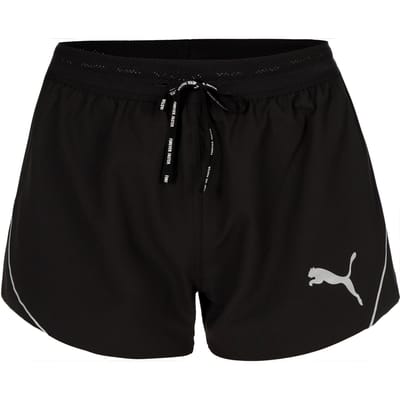 Puma Raceday Ultraweave 3in Split Hardloopshorts Dames-Zwart