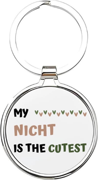 Akyol - my nicht is the cutest Sleutelhanger - Nicht - de liefste nicht - nicht sleutelhanger - sleutelhanger - sleutelhanger voor nichten - familie sleutelhanger - verjaardagscadeautje - cadeau voor de liefste nicht - cousin - 4 x 7,5 CM