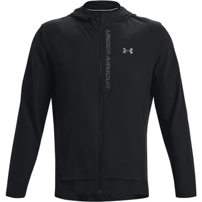 Under Armour UA Sun Protection Series Letter Logo Print Fitted Hoodie Jas Heren Bovenkleding Zwart 1376794-002 XXL black