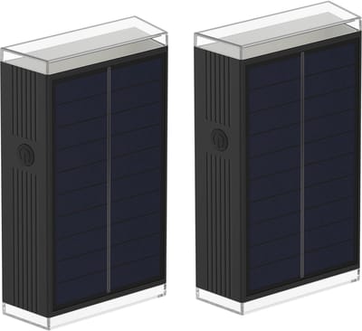 Set van 2 wandlampen op zonne-energie 100LM RODY