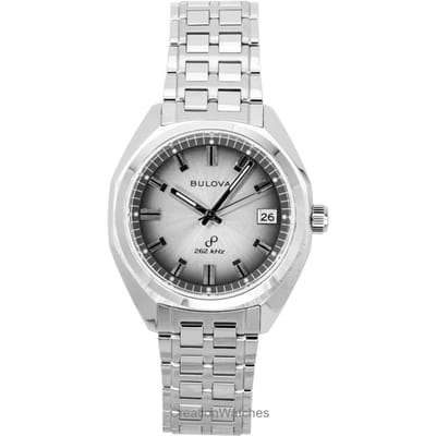 Bulova Jet Star Roestvrij Staal Grijs Wijzerplaat Kwarts 96B472 Herenhorloge grijs