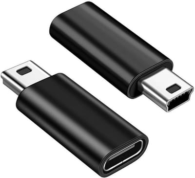USB C naar Mini USB Adapter - 2-Pack - Snelle Oplading en Gegevensoverdracht voor Digitale Apparaten