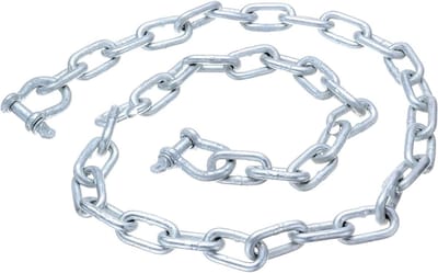 Ankerketting Set - Verankeringsketting Koppel - Boot Stabiliseren - Gegalvaniseerd Staal - 1/4 inch x 4 voet - Zilverkleurig