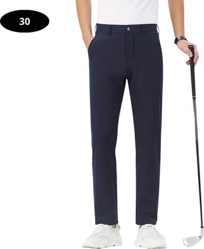 Livano Golfbroek Heren - Golfkleding - Golfen - Golf Accessoires - Nette Pantalon - Blauw XS - Maat 44