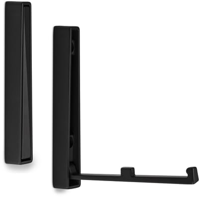 2 stuks SOTECH uitklapbare haken Bari zwart bolvormig design 120 x 16 x 15 mm incl. bevestigingsschroeven