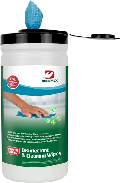 Desinfectiedoekjes Dreumex Disinfectant & Cleaning bus 170 stuks blauw | 6 stuks